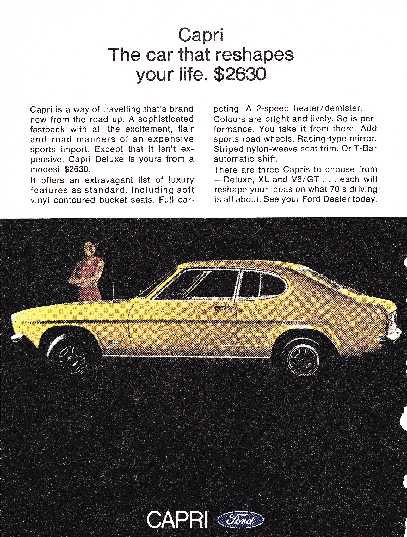 1970 Ford XL Capri Deluxe V6:GT